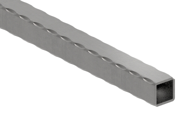 Quadratrohr gehaemmert 25x25x2-5 mm 3000 mm Stahl S235JR- roh-30-1542.8