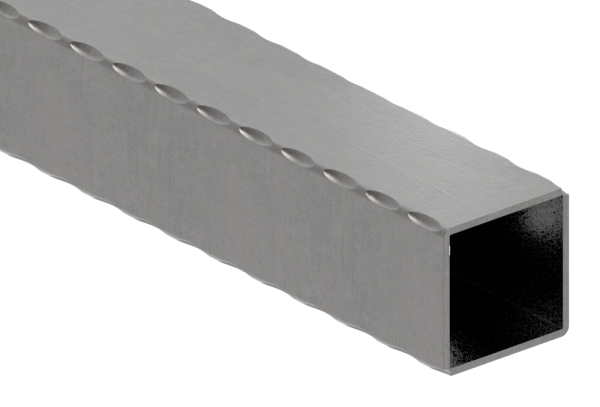 Quadratrohr gehaemmert 50x50x2-5 mm 6000 mm Stahl S235JR- roh-30-1565.8