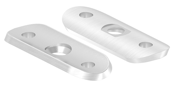 Handlaufanschlussplatte 63x25x4 mm fuer Rohr Ø 42-4 mm V4A-11-2142.1
