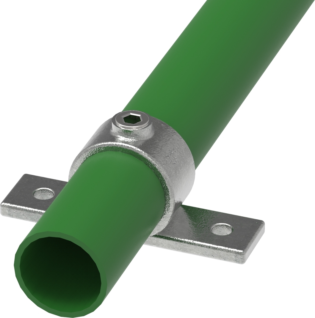 Rohrverbinder - Befestigungsring mit Flansch 2 Bohrungen - 198A27 - 26-9 mm - 3-4- - Feuerverzinkt u. Elektrogalvanisiert-198A27