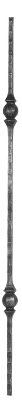 Zwischenstab - Laenge- 900 mm - Material- 13x13 mm - gehaemmert - Stahl S235JR- roh-30-1107.8