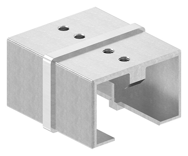 Verbinder - fuer Rechteck-Nutrohr- 60x40 mm - V2A-12-2311.4