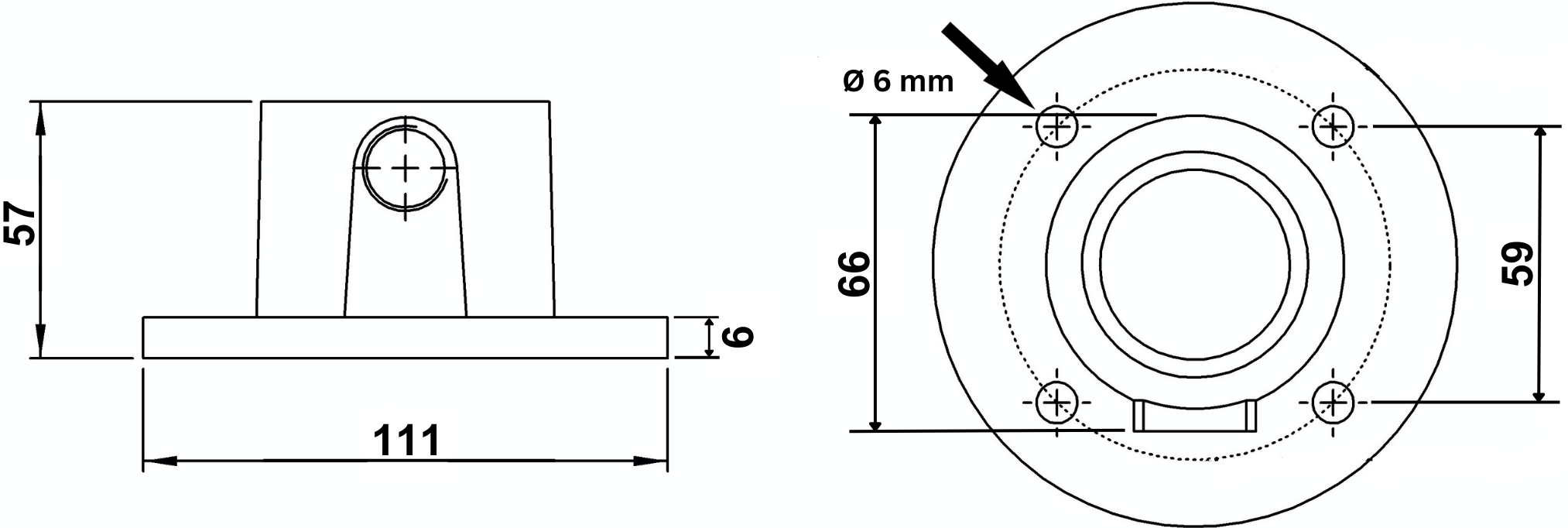 Rohrverbinder - Wandbefestigung rund - 131D48 - 48-3 mm - 1 1-2- - Feuerverzinkt u. Elektrogalvanisiert-131D48