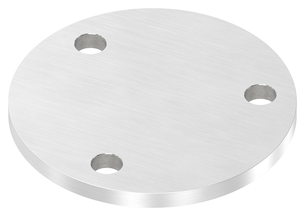 Ankerplatte Masse- Ø 120x8 mm mit 3 Bohrungen Ø 11 mm V2A-11-2296.4