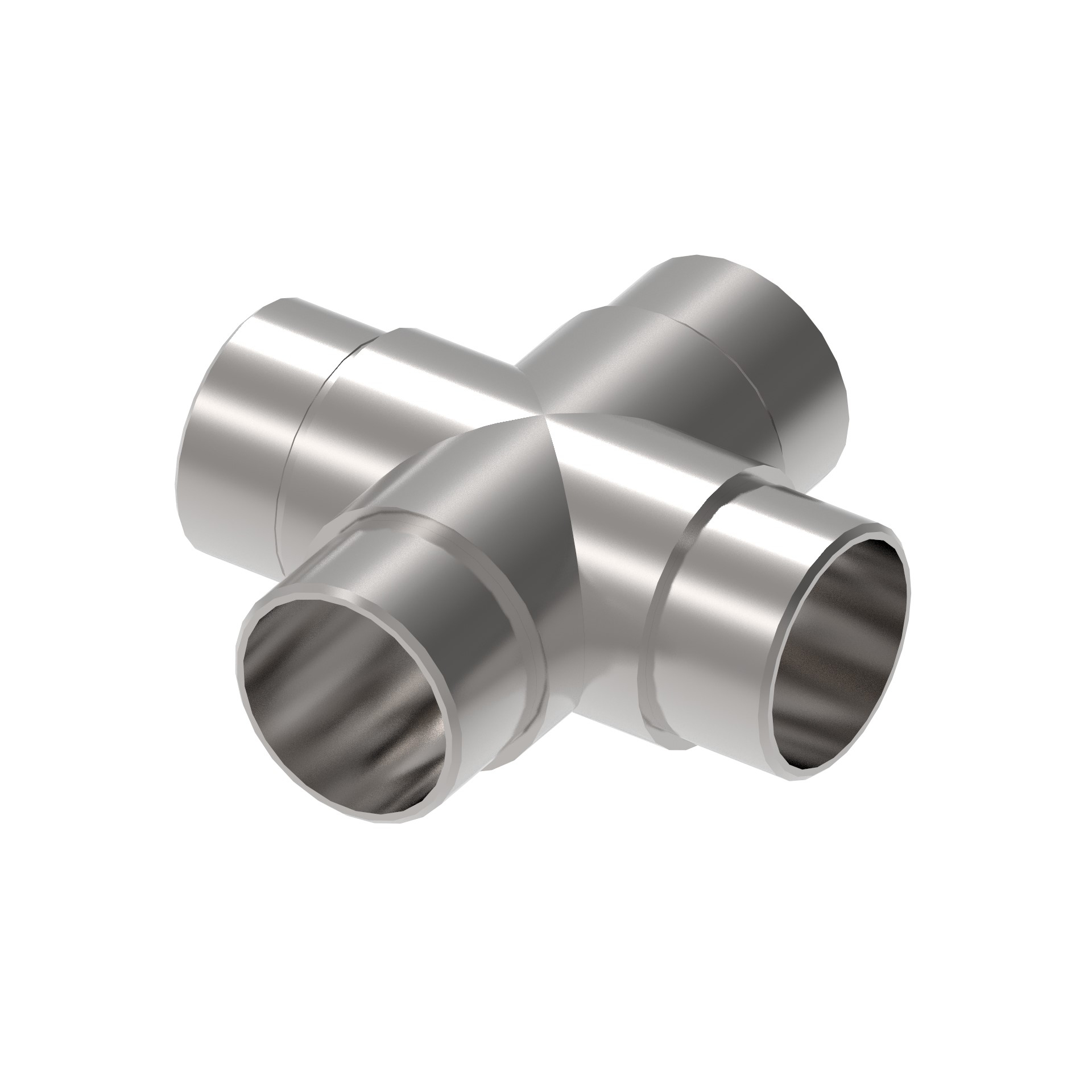 Kreuzverbinder Edelstahl AISI 304 fuer Rohr D 33-7 x 2-0 mm geschliffen-89-11A0308233-A.4