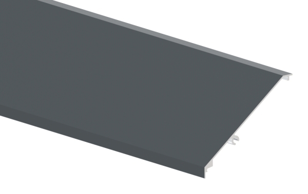 Vordach-Abdeckung Aluminium L = 1405 mm pulverbeschichtet RAL 7016-88-11VDE-AB-1400.7016
