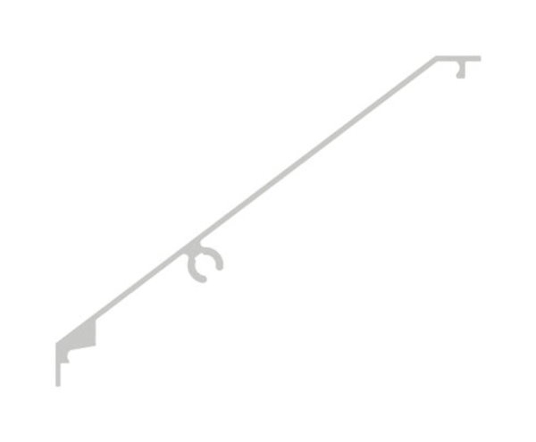 Abdeckung Aluminium L = 2405 mm fuer Vordach-Profil eleganza canopy eloxiert E4-EV1-88-11VDE-AB-2400.ALU
