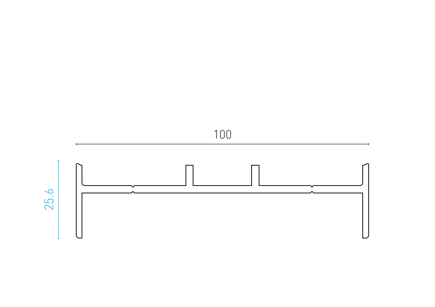 Adapter Aluminium fuer Pfosten 100x100 mm- 6000 mm- Anthrazit RAL7016-89-11AL94646000R7016-A.4