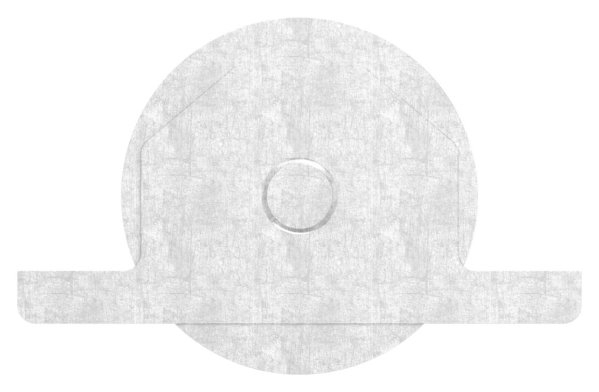 Schiebetorrolle Edelstahl V2A Ø 98 mm Rundrille mit Buegel-88-11338-100.VA