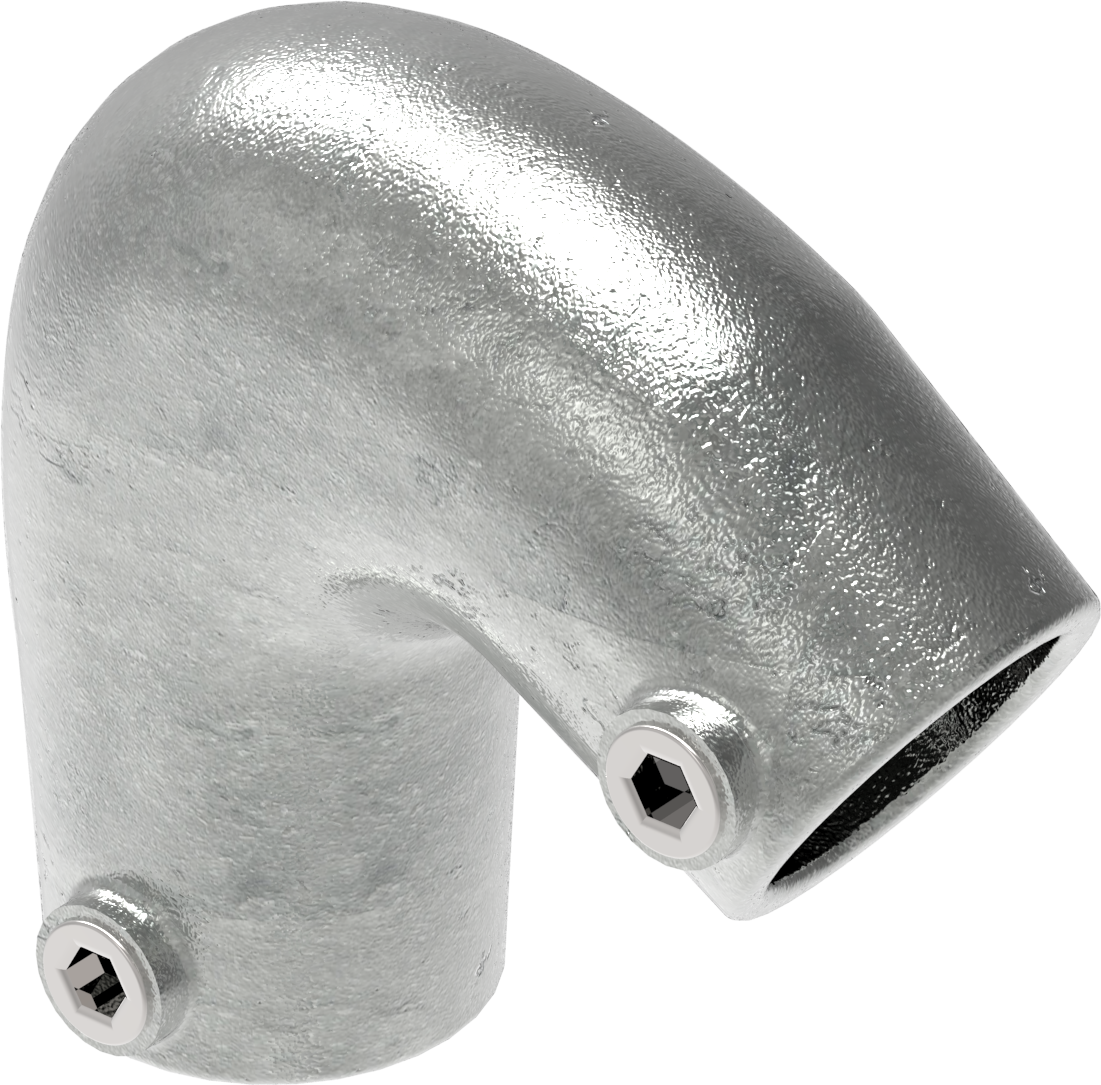 Rohrverbinder - Bogen variabel 40-70° - 123 - 33-7 mm - 48-3 mm - 1- - 1 1-2- - Feuerverzinkt u. Elektrogalvanisiert-123
