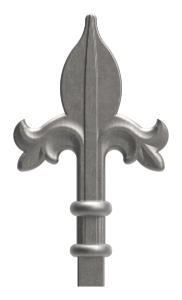 Zaunspitze - Hoehe- 140 mm - Material- 14x14 mm - Stahl S235JR- roh-30-2507.8