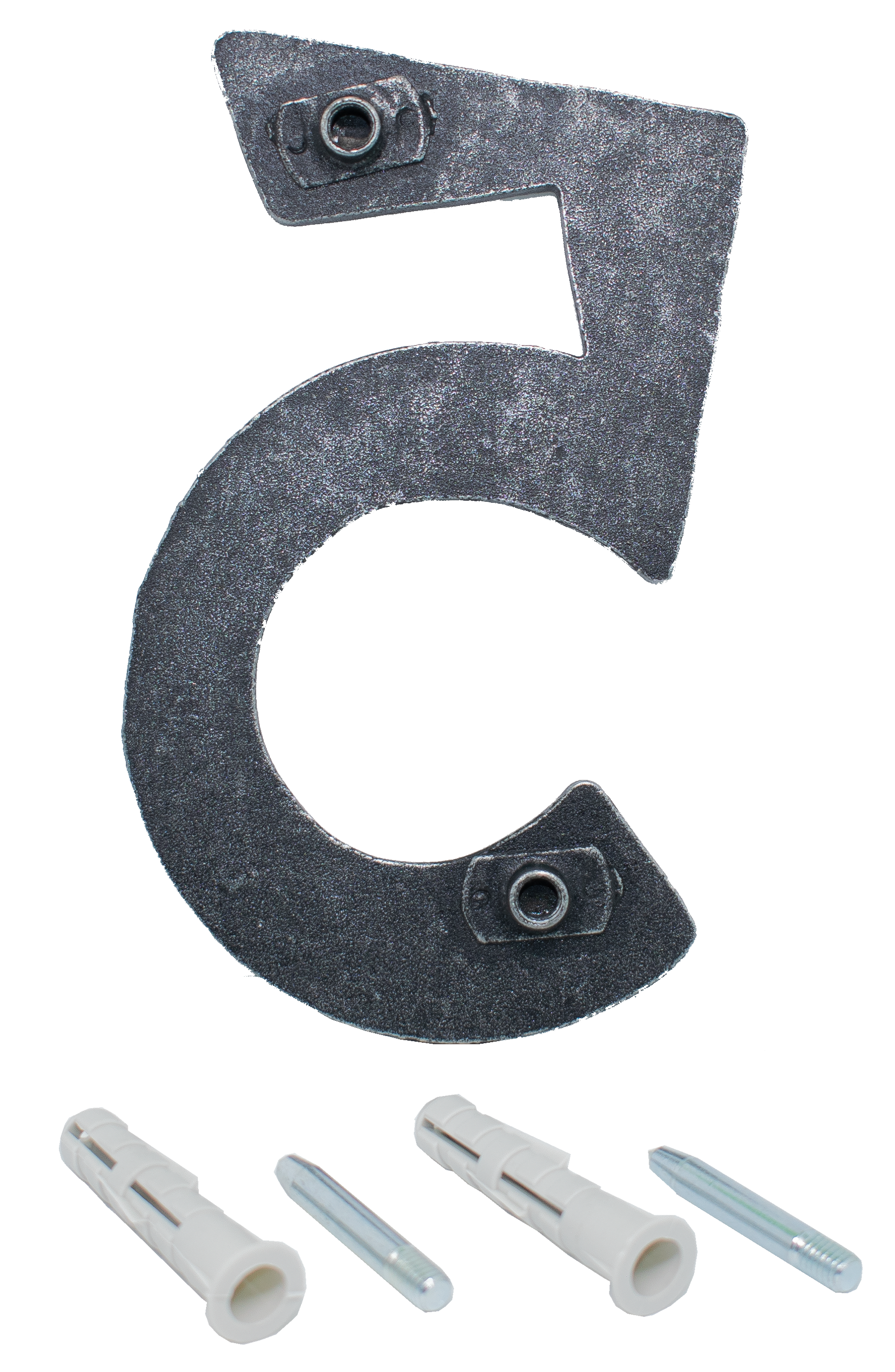 Hausnummer 5 - Abmessung 12x8 cm - Material 4 mm gehaemmert - Stahl -Roh- S235JR-30-3115.8