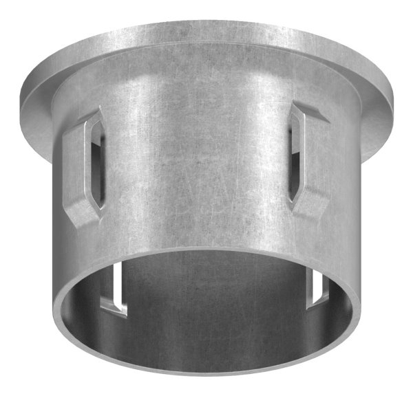 Stahlstopfen - leicht gewoelbt - mit M8 - fuer Rundrohr Ø 42-4x1-8-2-2 mm - Stahl S235JR- roh-30-2922.8