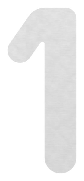Hausnummer 1 - gross - Masse- 200 mm x 300 mm - V2A-11-8065.4