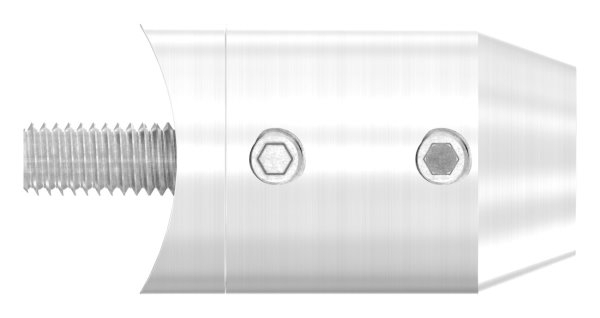 Querstabhalter V2A Edelstahl – Stirnseitige Montage mit Sackloch 12-2 mm fuer Rohr Ø 42-4 mm inkl- Schrauben-11-1642.4