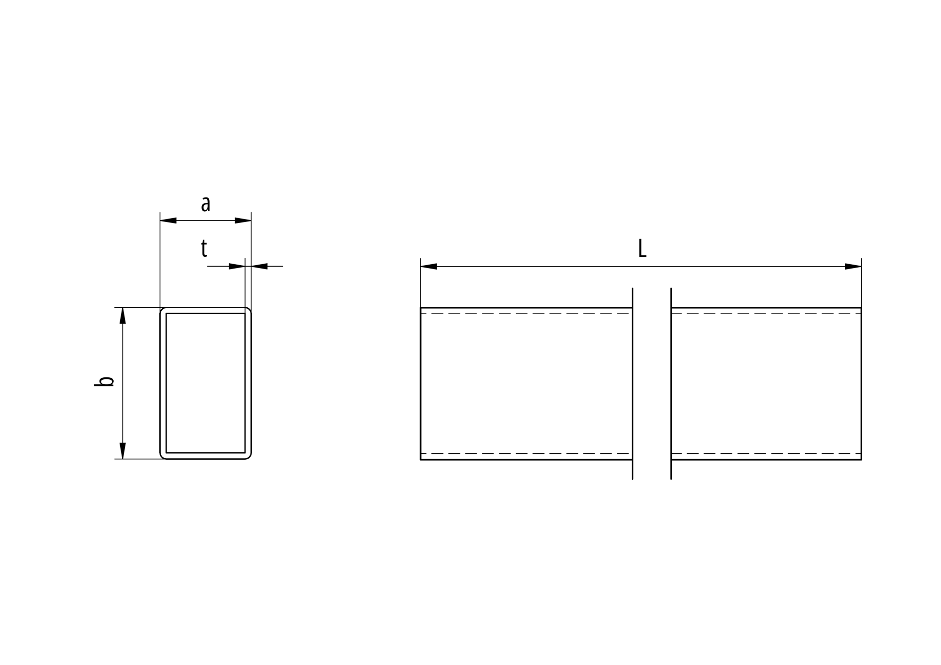 Rechteckrohr Aluminium 80x50x3 mm Laenge 6000 mm JPL Profil-89-11AL80X50X36000-A.4