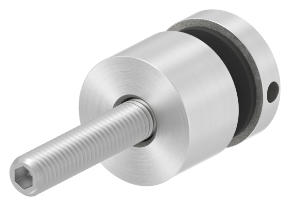 Glaspunkthalter Edelstahl V2A Ø 16 mm Klemm 4-0–8-0 mm Gewinde M5 flach geschliffen-88-1160260.240