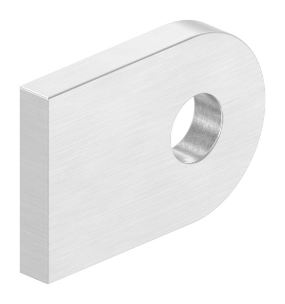 Anschweisslasche V2A 30 x 20 x 4 mm geschliffen Rundloch 7 mm-11-2440.4