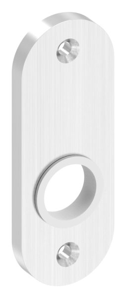 Kurzschild Edelstahl V2A 32 x 87 x 6 mm gerundet geschliffen Korn 240-88-1115099.240