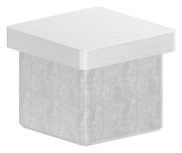 Einsteckkappe V2A Edelstahl fuer Quadratrohr 30x30 mm Wandstaerke 2-0 mm-11-2402.4