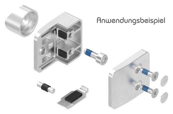 Sichtschutz Endglasklemme Mod- 26- in V2A-88-1126-EK.V2A