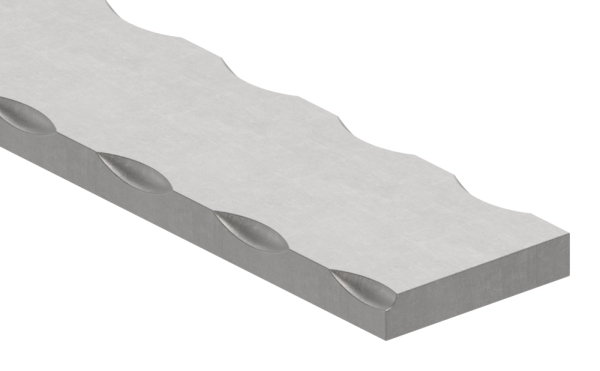 Flacheisen 40x8 mm Kanten gehaemmert 6000mm Schmiedeeisen Antik-30-1375-6.8