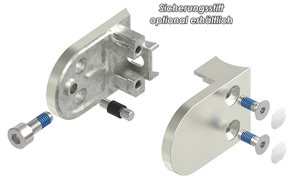 Glasklemme 63x45x28 mm AbZ fuer Anschluss Ø 42-4 mm Edelstahleffekt-10-2242ABZ.2