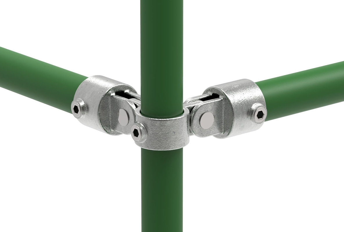 Rohrverbinder Gelenkstueck doppelt 90° Ø 26-9 mm -3-4- - Temperguss verzinkt - 168A27-168A27
