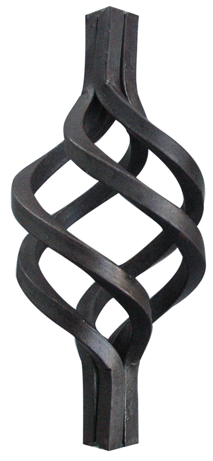 Korbzwirbel Stahl 12x12mm- H130mm- D60mm- roh-89-11E50112-A.4