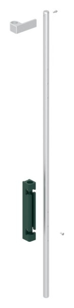Bodenriegel XL mit Laenge 1000mm- zum Anschrauben- RAL 6005 moosgruen-88-1156711-ALU.6005