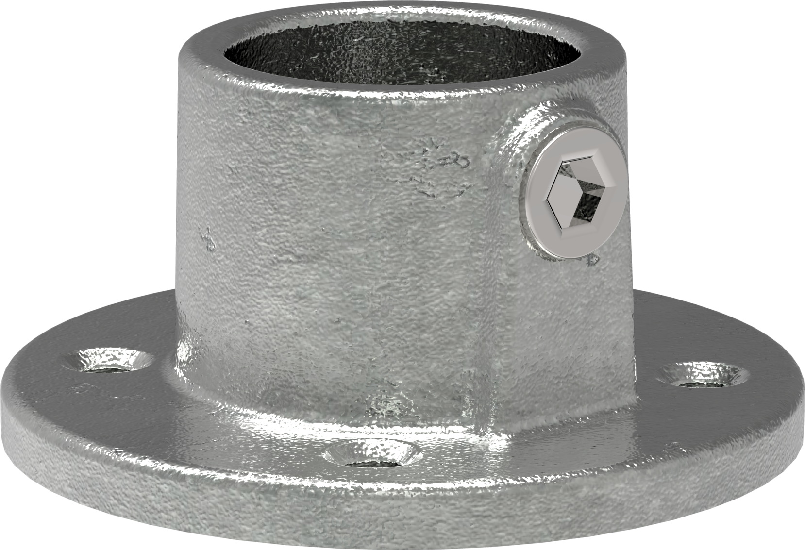 Rohrverbinder - Wandbefestigung rund - 131D48 - 48-3 mm - 1 1-2- - Feuerverzinkt u. Elektrogalvanisiert-131D48