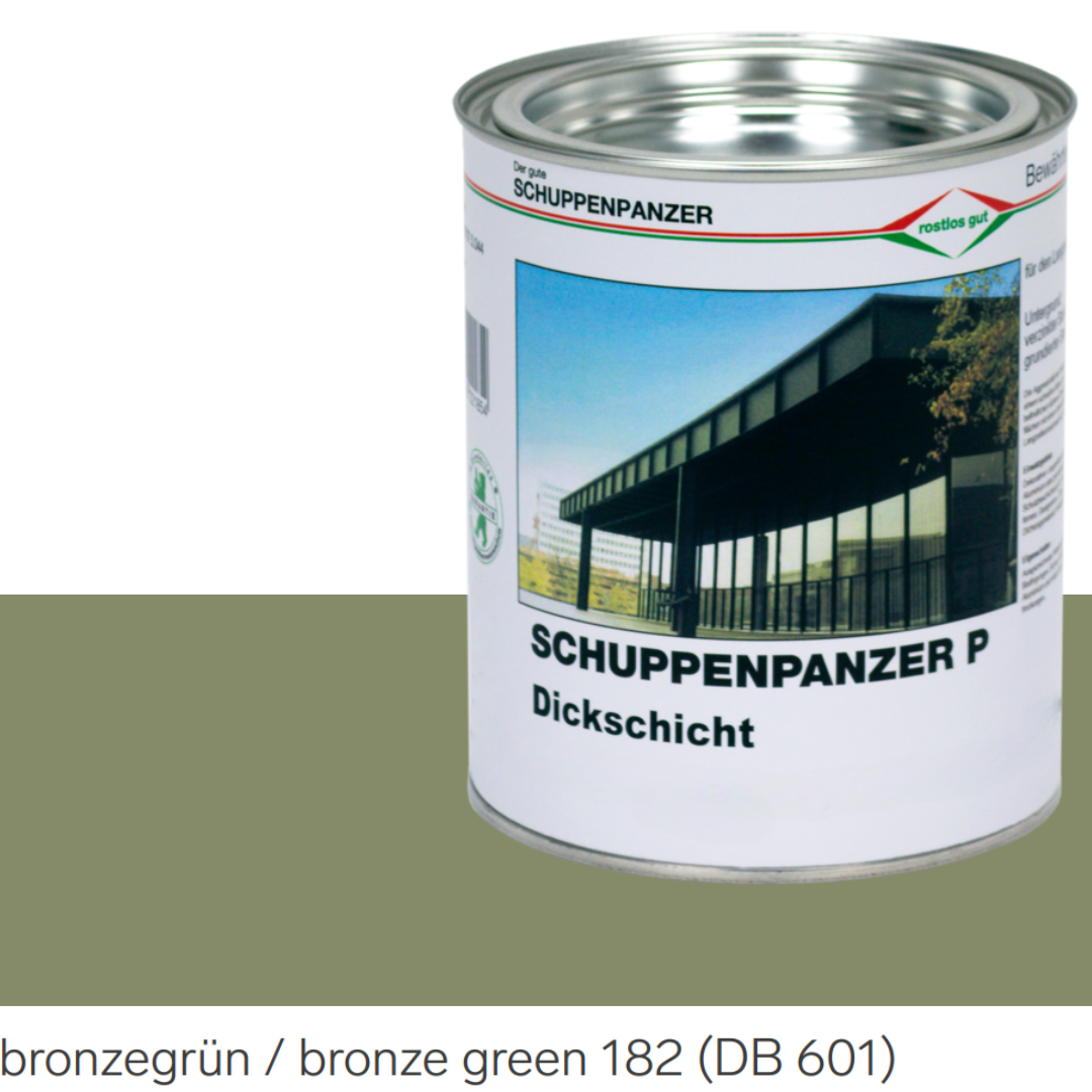 SCHUPPENPANZER-P Dickschicht 0620 bronzegruen 182 DB 601 fuer Zaeune und STAHL-67-1046.0