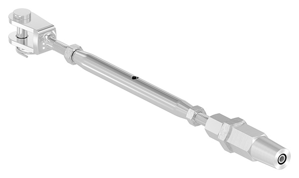 Wantenspanner - Gabel-Seilhalter - fuer Seil Ø 3 mm - V4A-11-2986.1