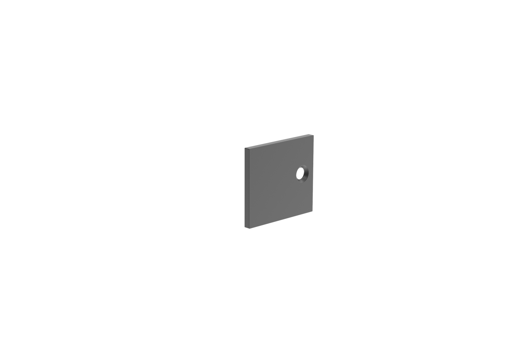 Abdeckkappe Aluminium 40 x 38 x 3 mm RAL 7016 Anthrazit fuer Zaunadapter-89-11FGC40X38R7016-A.4