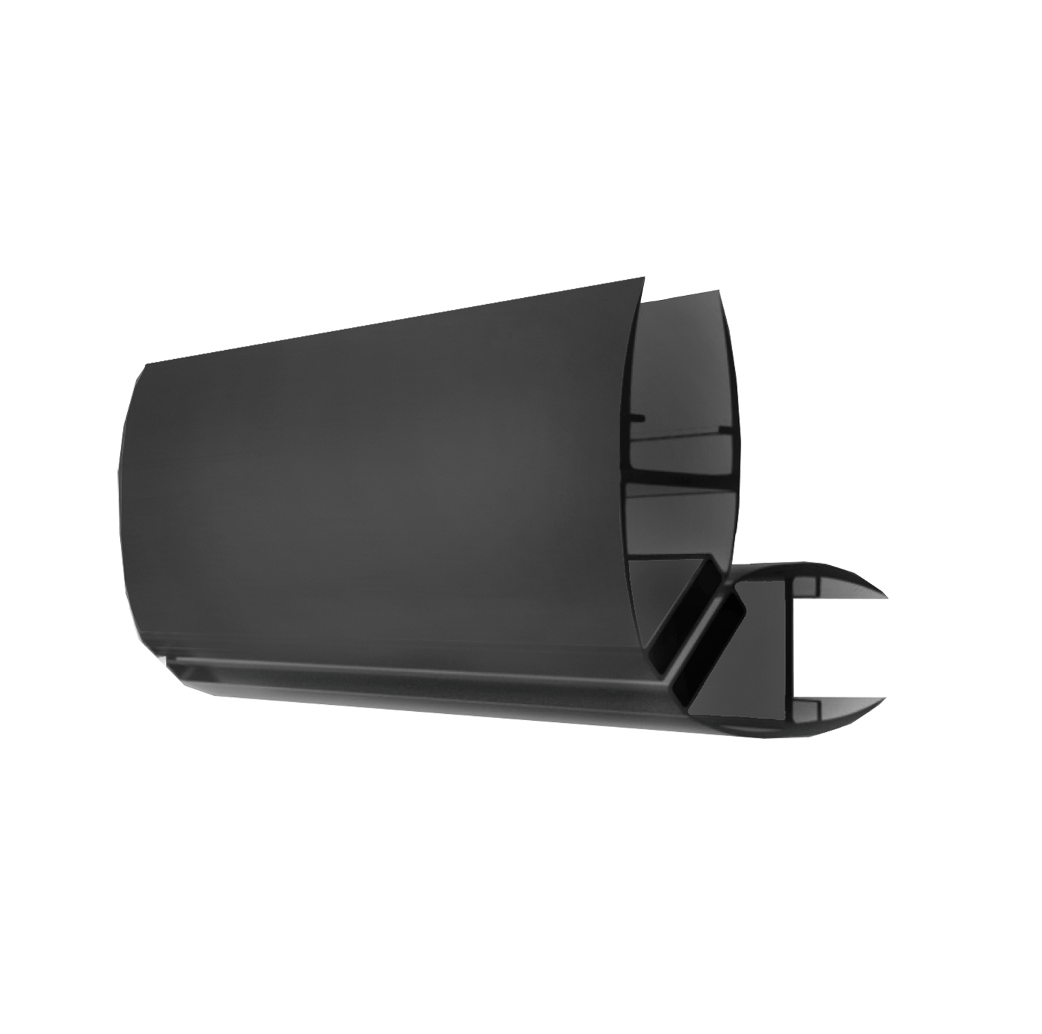 Magnetisches Dichtungsprofil PVC 90 fuer Glas 6-8 mm Schwarz -Paar-89-11GSBLACKDT1038NT-A.4