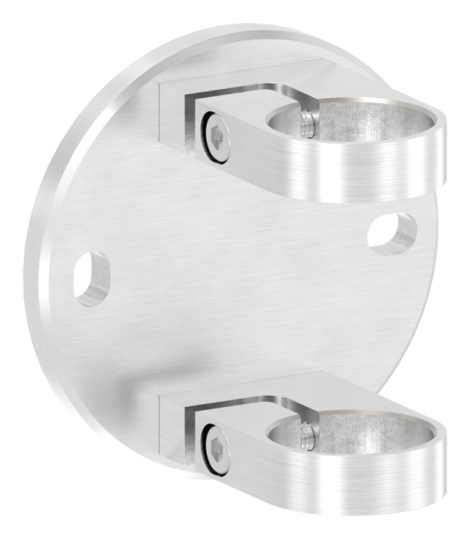 Wandbefestigung  Masse- 120x10 mm zum Spannen fuer Gelaenderpfosten Ø 42-4 mm - V2A-11-3065.4