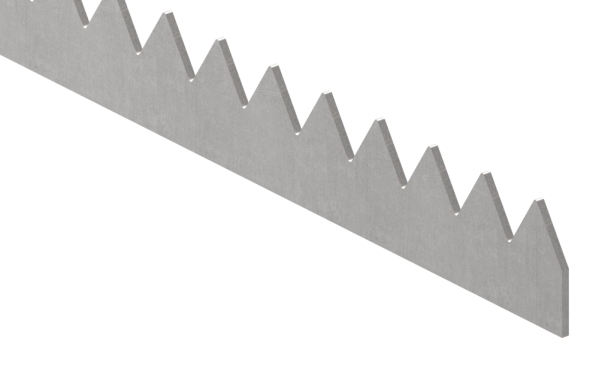 Zackenleiste Laenge- 2000 mm Material- 3 mm Stahl S235JR- roh-30-1585.8