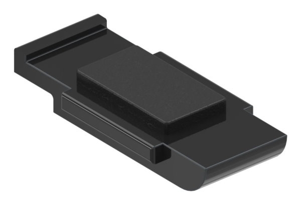 Sicherungsplatte Zinkdruckguss fuer Mod- 31 pulverbeschichtet RAL 9005 matt-88-1131-BODEN-ZN0.9005