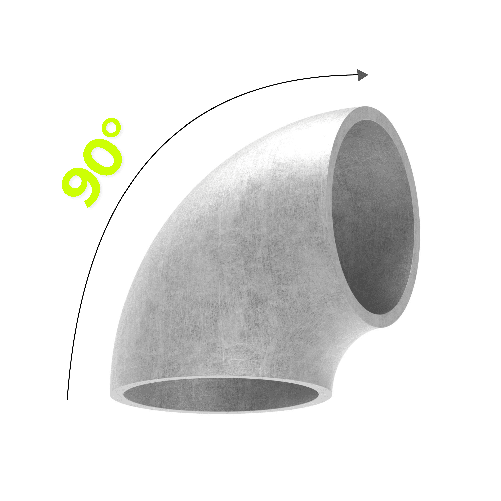 90° Rohrbögen Bauart 2 | Kurzer Radius