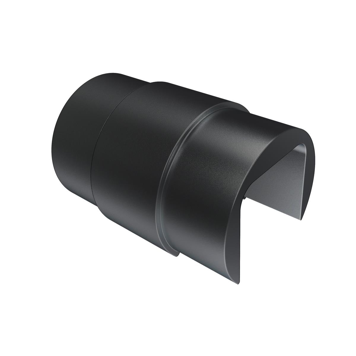 Griffhalterung Aluminium D42-4x1-5 mm Glas Schwarz Satin-ELOX fuer LED-Beleuchtung-89-11AL6790042SEB-A.4
