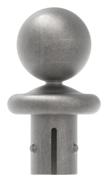 Kugelrohrknopf fuer Ø 33-7x2-5-2-9 mm - Stahl S235JR- roh-30-2800.8