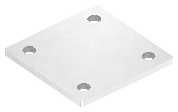 Ankerplatte- 100 x 100 x 6mm- mit Laengsschliff- V4A-88-1154210.V4A