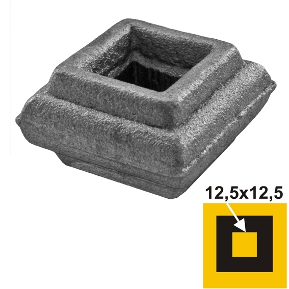 Schmiedeelement quadratisch Stahl roh 34x34mm fuer Vierkantstab 12-5x12-5mm-89.E4013125X125