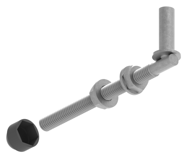 Einhaengeband Torband zum Durchschrauben fuer Ø 13mm- Laenge 160mm-88-11961-13.160