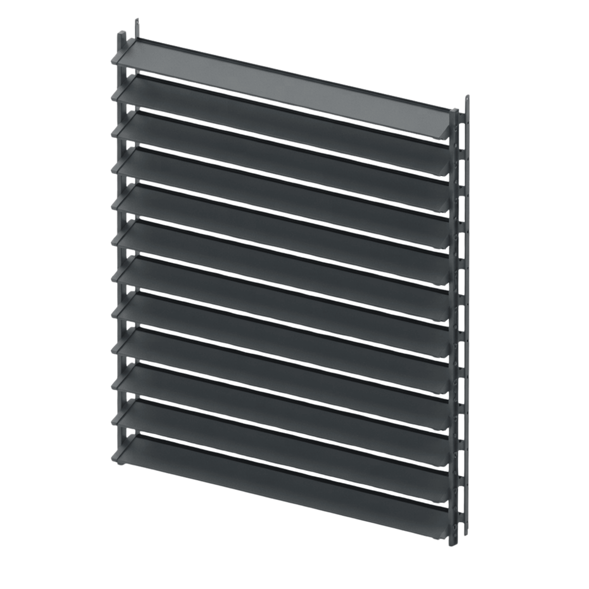 Kipplamellen System Set Aluminium 1090x1200 mm Lamellen 20x95 mm RAL 7016-89.FGSWSALSET1