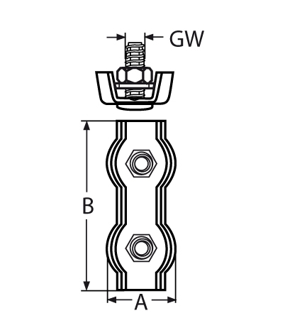 Duplex Drahtseilklemme V4A- Verkauf in VPE-66-64-411.8284