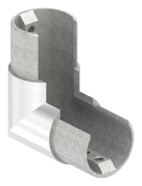 Rahmenecke 90° - vertikal - fuer Nutrohr Ø 42-4 mm - V4A-12-2315.1