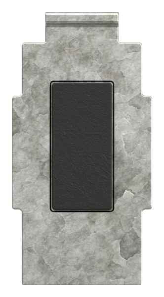 1 Sicherungsboden zu Glasklemme 63x45x30 mm AbZ Edelstahleffekt-10-2414.2