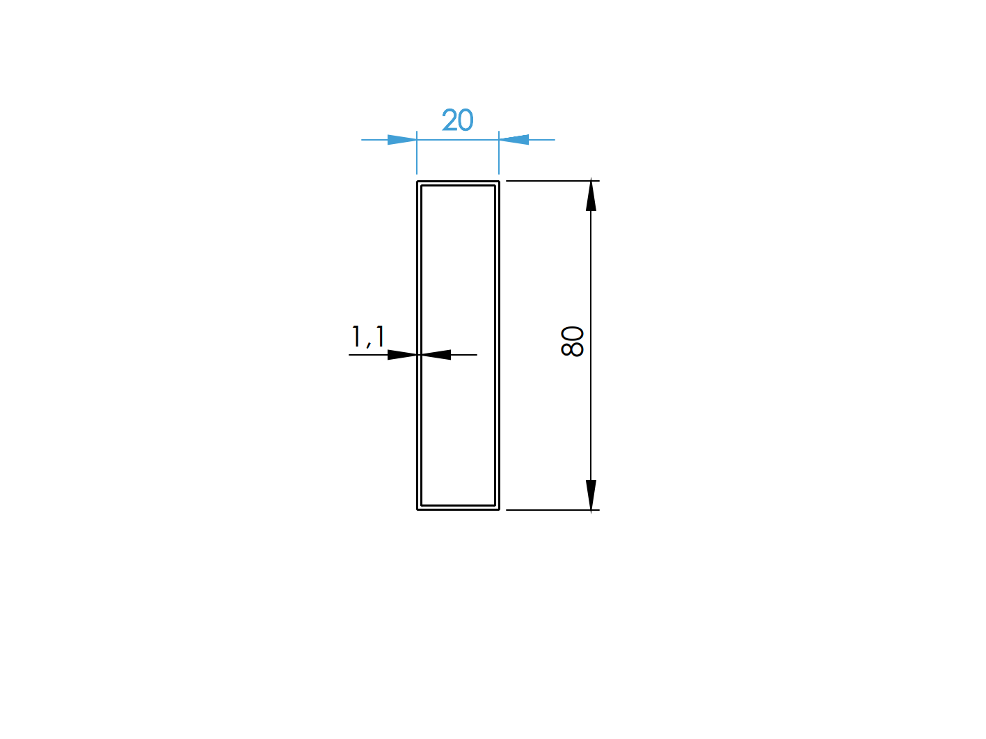 Zaunfuellung Aluminium 20x80 mm 2-0 m Anthrazit RAL 7016 pulverbeschichtet-89.FGS20X802000R7016