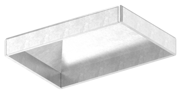 Pfeilerbedecker - fuer Rechteckrohr - Masse- 60x40 mm - Stahl S235JR- roh-30-2434.8